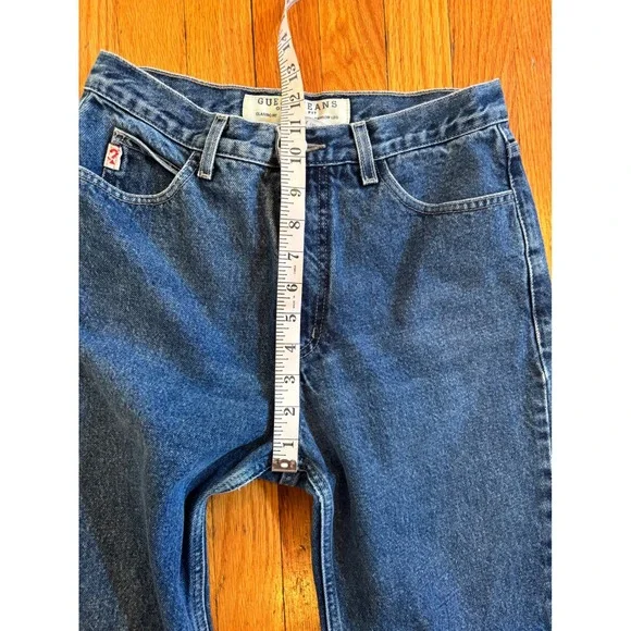 Guess Jeans Original Fit Vintage Classic High Waist Dark Wash Size 29 - Picture 5 of 7